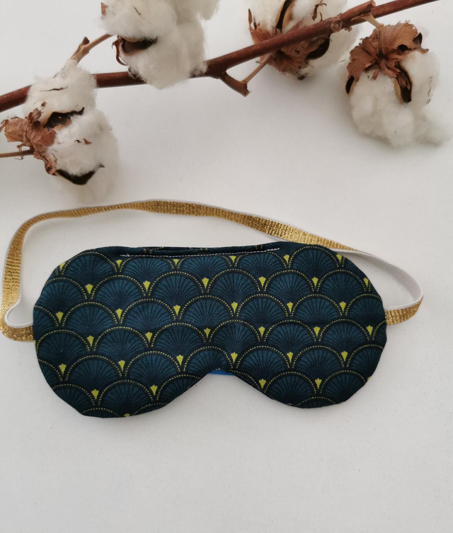 Masque de nuit bleu vert