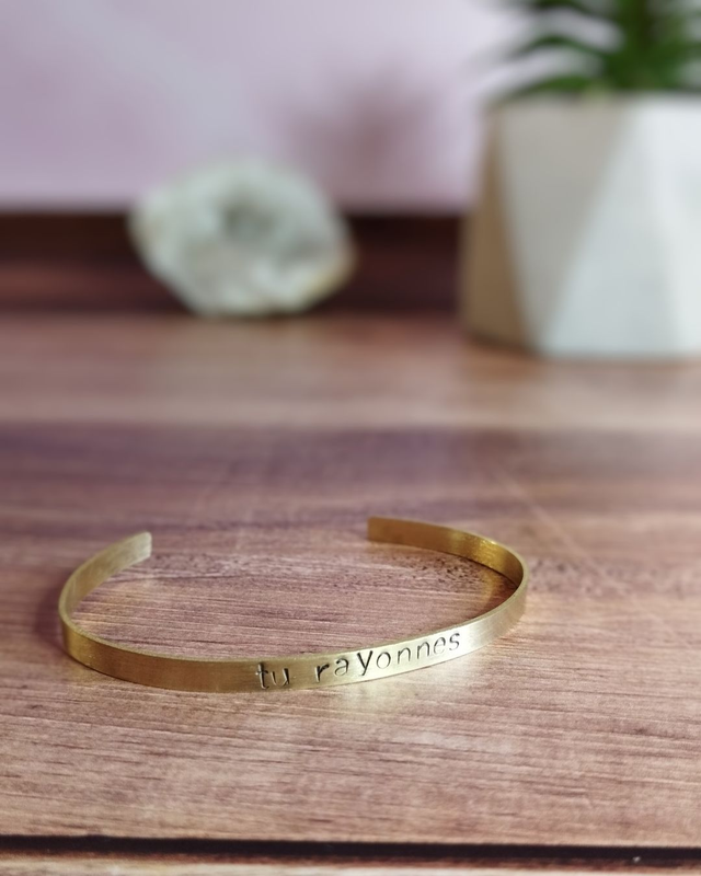 Bracelet mantra &quot;Tu rayonnes&quot;