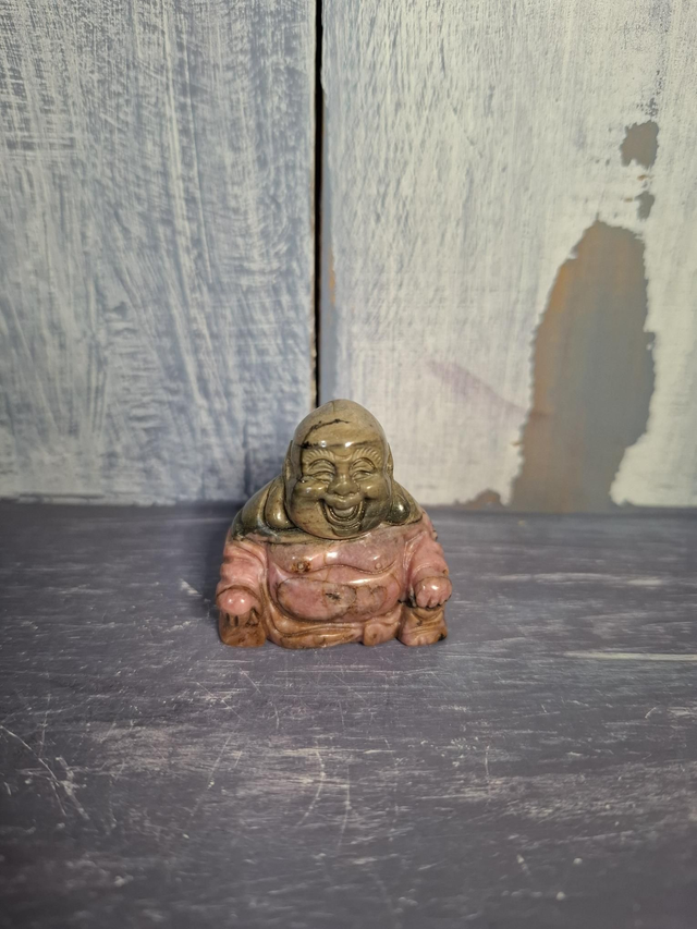 Rhodonite Happy Buddha 