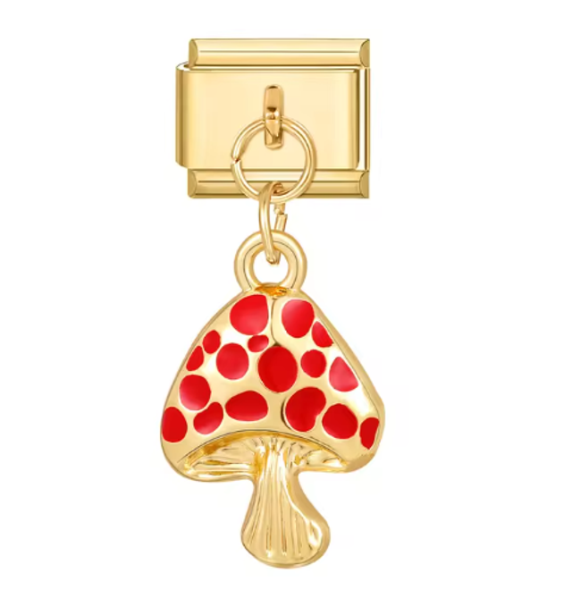 Charm Honguito Colgante Dorado