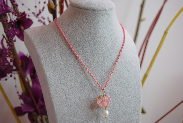 The Pink Berry Pearly Necklace