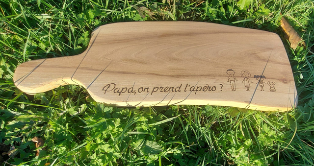 Planche en longue &quot;Papa On prend l&#039;apéro ? &quot;