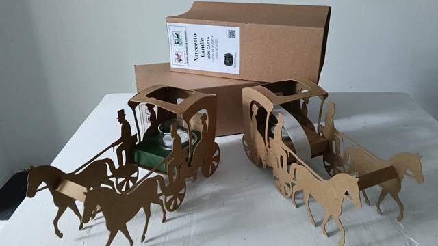 Carozza in carta con lumino led