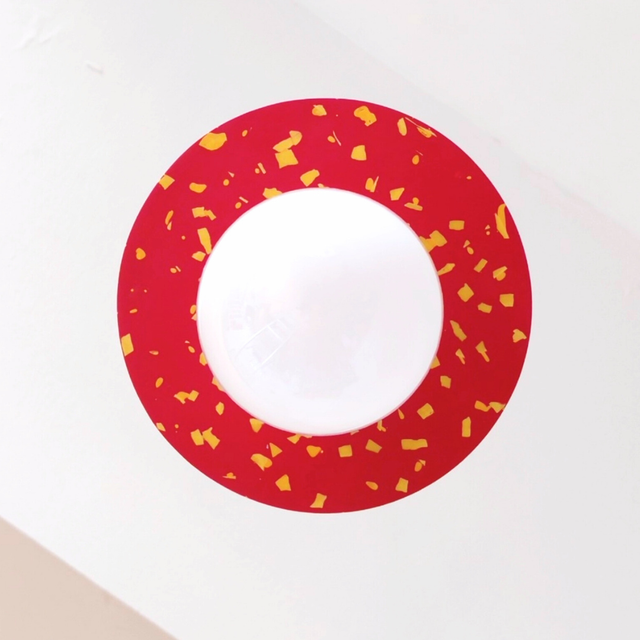 Lampe POPI - Rouge et jaune