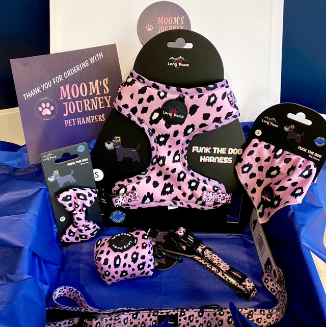 Funk The Dog Pink Leopard Accessory Set