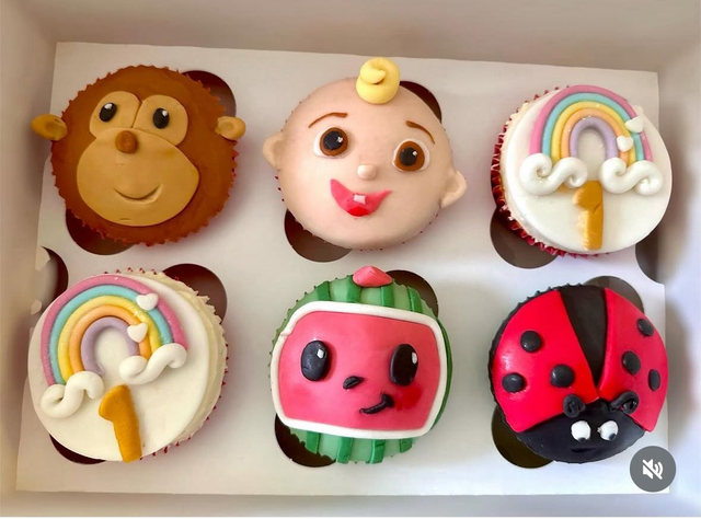 2D character cupcakes (All Edible)