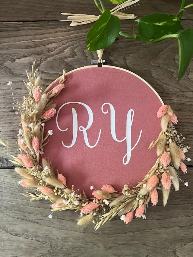 Couronne florale personnalisée taille M