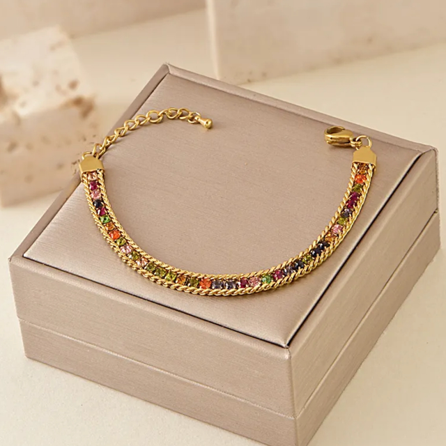 Sparkle Chain Bracelet Stainless Steel 