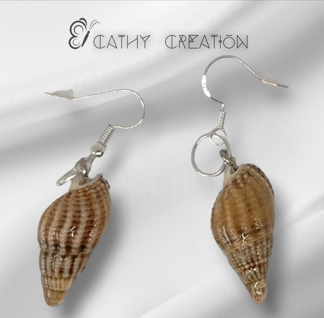 Boucles d'oreilles coquillages véritables 