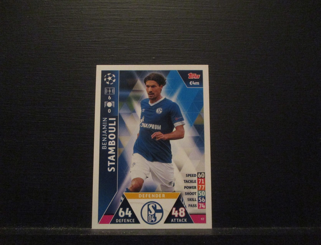 Benjamin Stambouli - UEFA Champions League Match Attax 2018/19 Original Trading Card #97