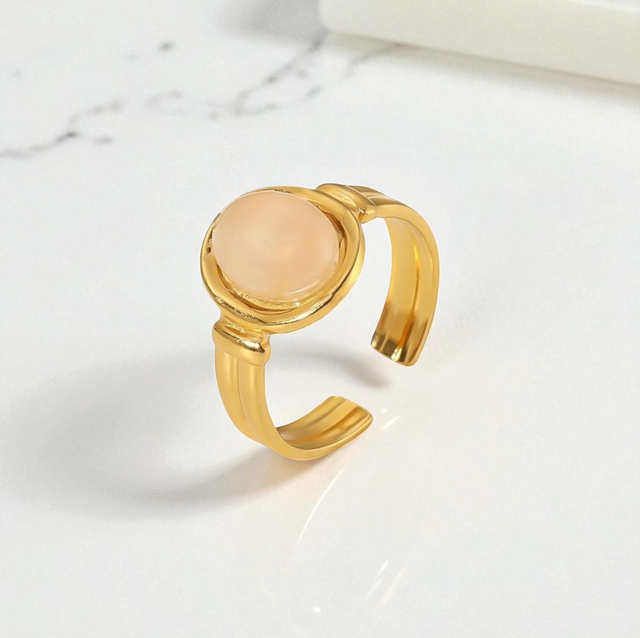 Bague ILYANA Nude |  Ajustable en acier inoxydable 