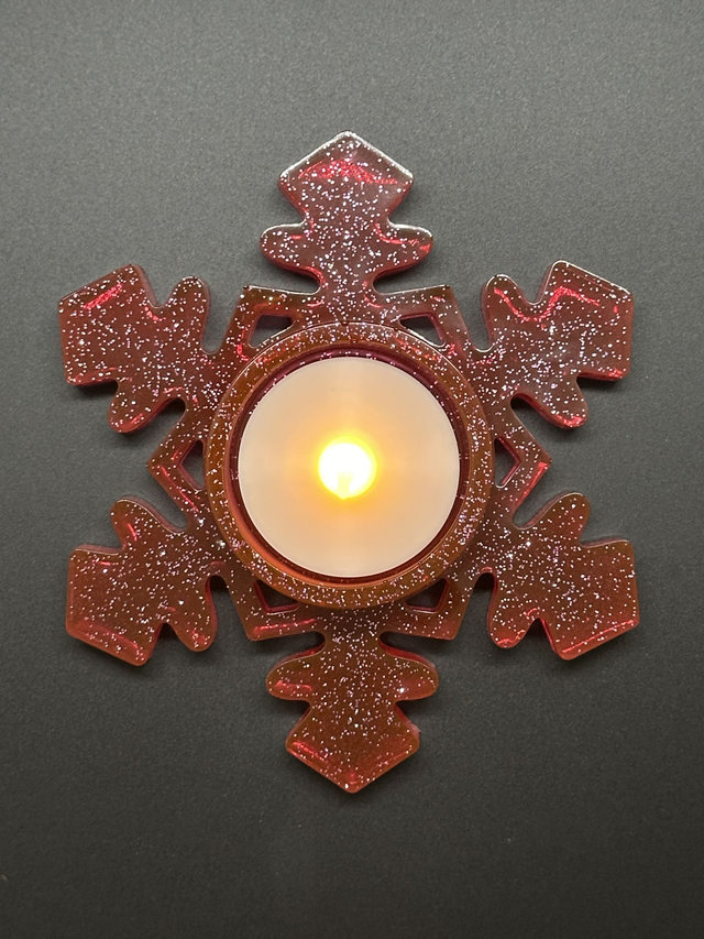 Bougeoir en résine époxy 1