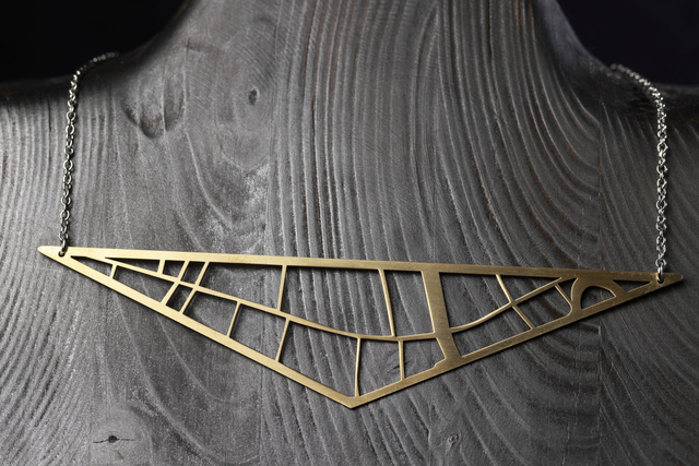 Strasbourg - Grand&#039;rue | Collier Géométrique | Laiton | Dédale