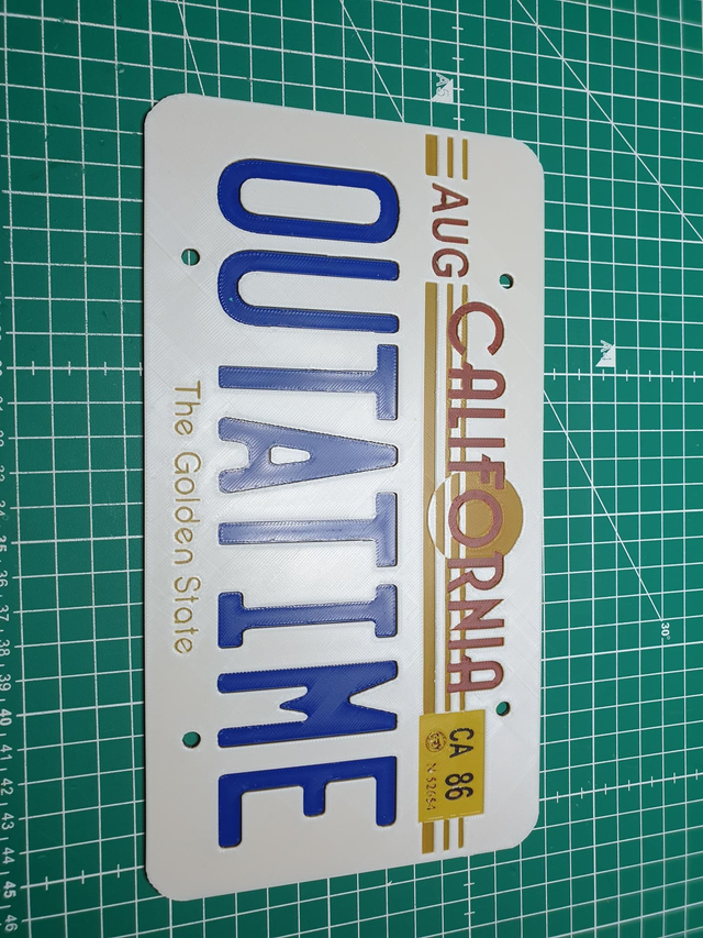 Plaque déco delorean