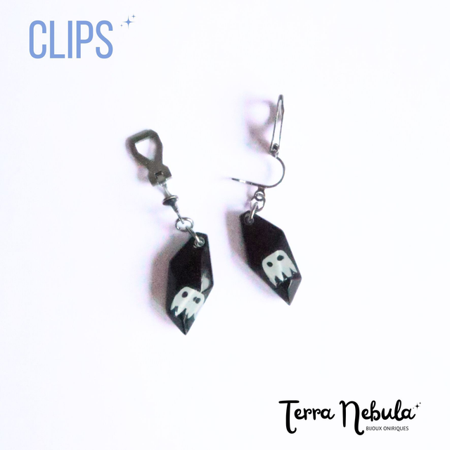 Boucles d'oreilles Fantôme CLIPS 🎃 | BO48