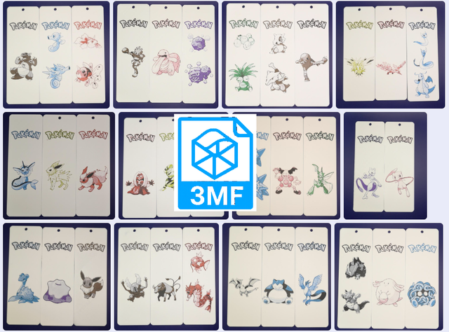 Fichier 3MF Marques Pages 151 pokemons