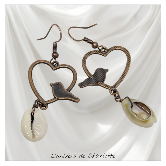 Boucles d&#039;oreilles &quot;Oiseau&quot; BO-118