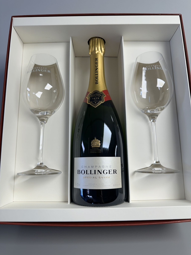 Bollinger Champagne Gift Box 2 Glass Set 