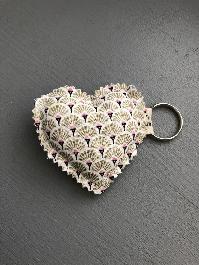 Porte-clés coeur  Eventails Or