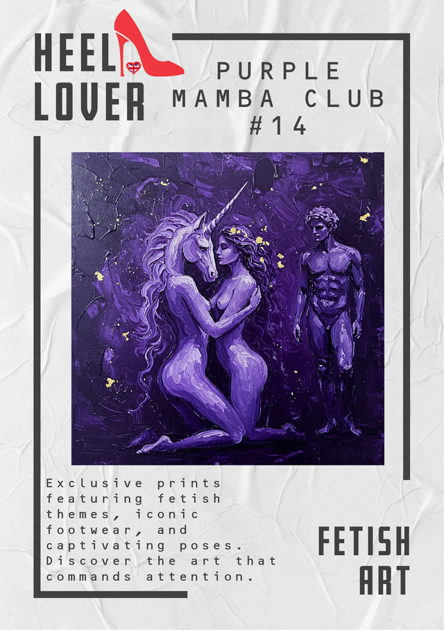 Purple Mamba Club #14 600mm x 600mm x 20mm Canvas Print            
