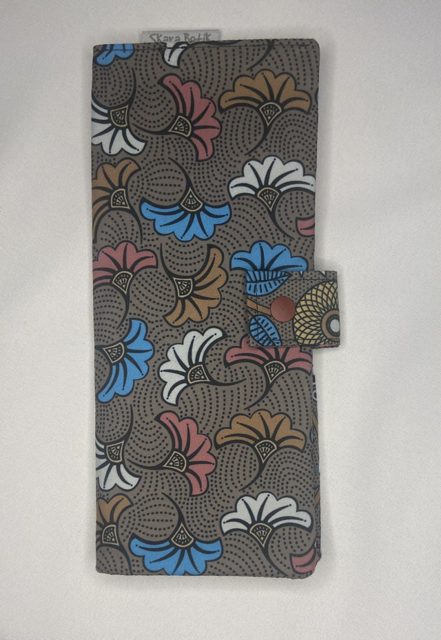 ETUI A SACHETS DE THE JAPONISANT MARRON BLEU PETROLE