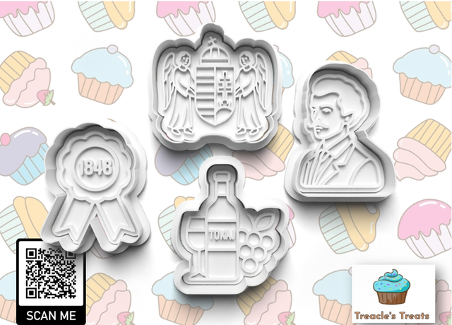 Hungary Theme Fondant/cookie stamps with cutters