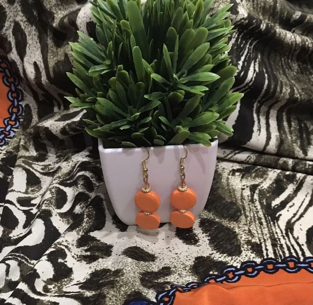 Orange  Dangling Earrings- PODE23