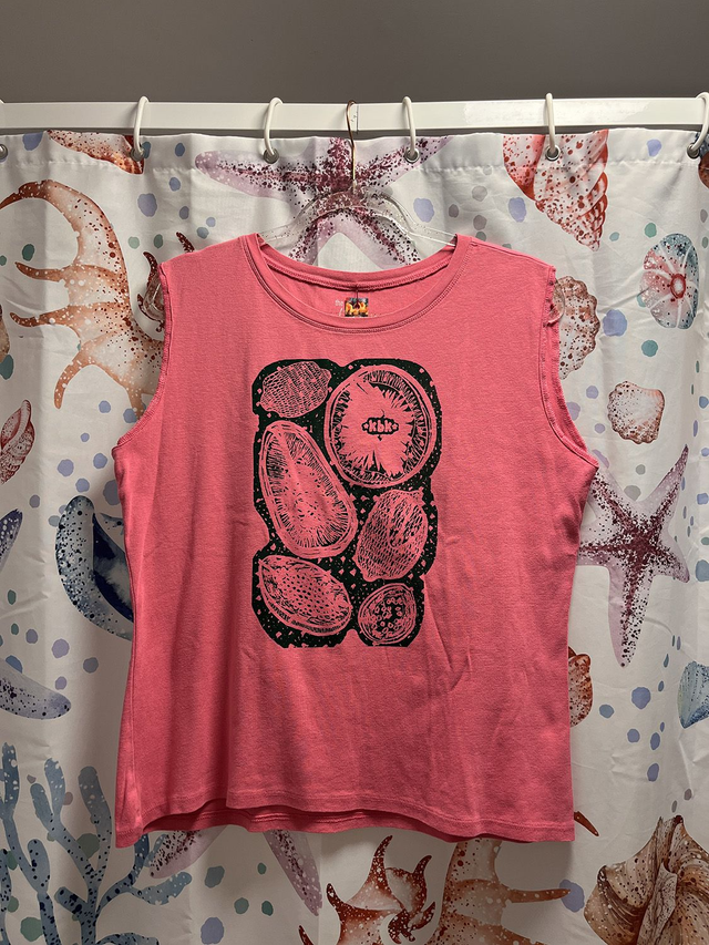 Pink and Green Fruity Printed Vest