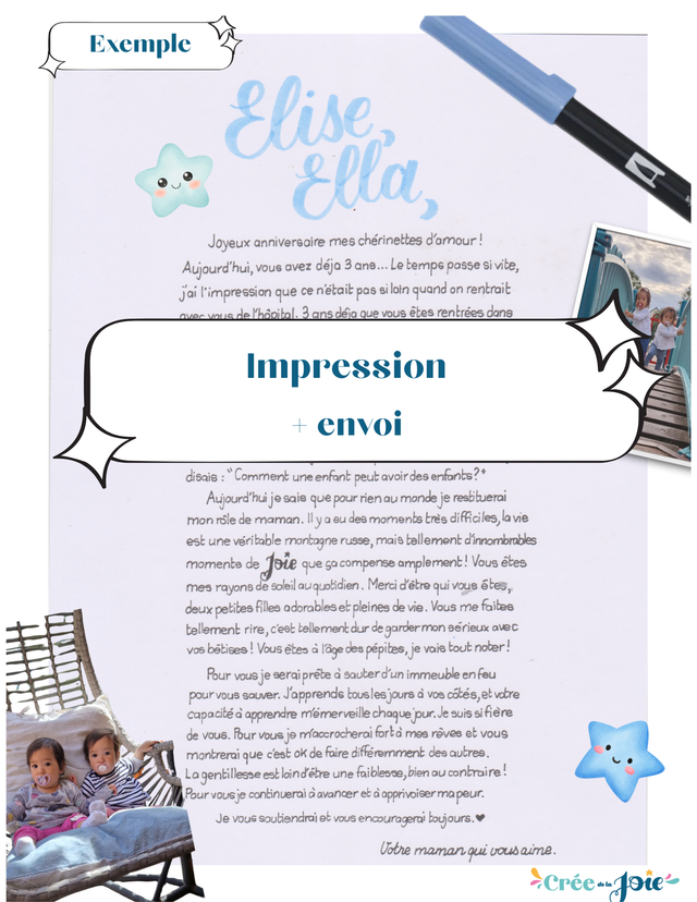 Pack avec impression + envoi format A4 