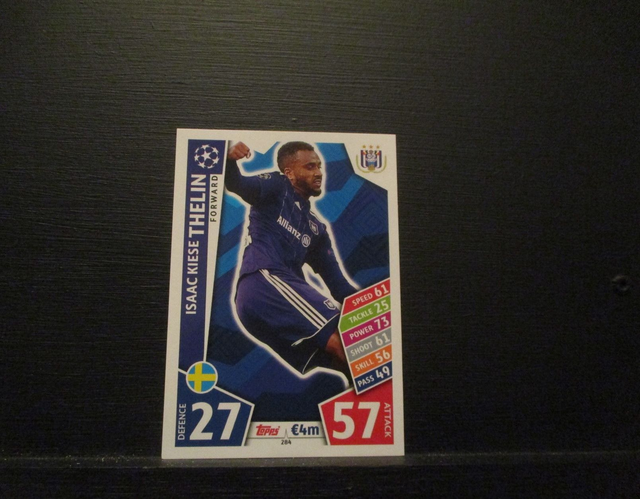 Isaac Kiese Thelin - UEFA Champions League Match Attax 2017/18 Original Trading Card #284