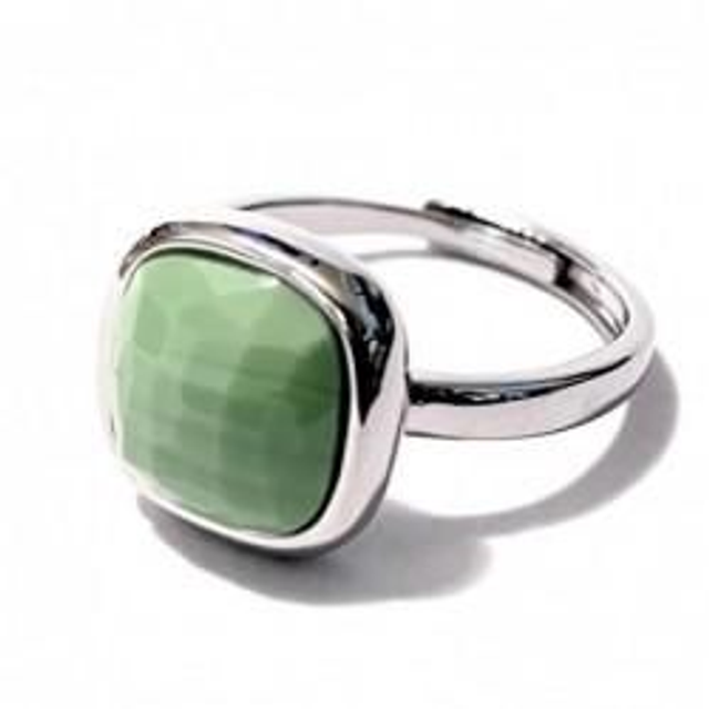 Anello donna in bronzo bianco con cristallo 