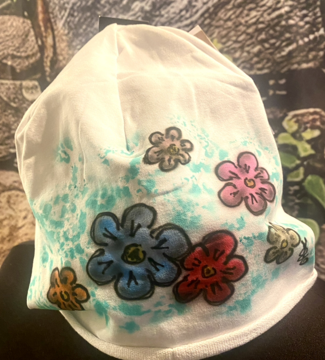 Leichte Baumwollmütze FLOWERS