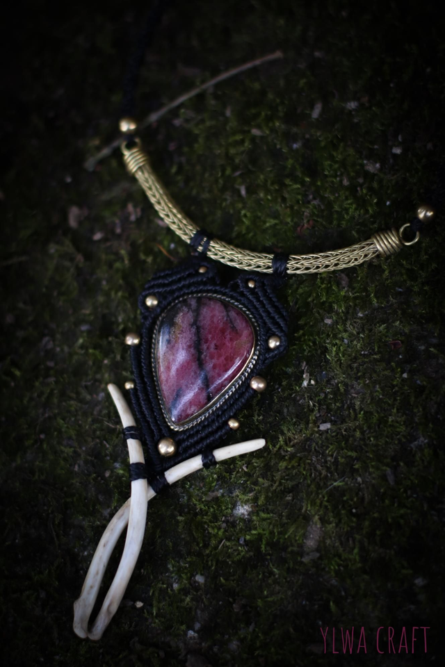 Collier ASKA Rhodonite