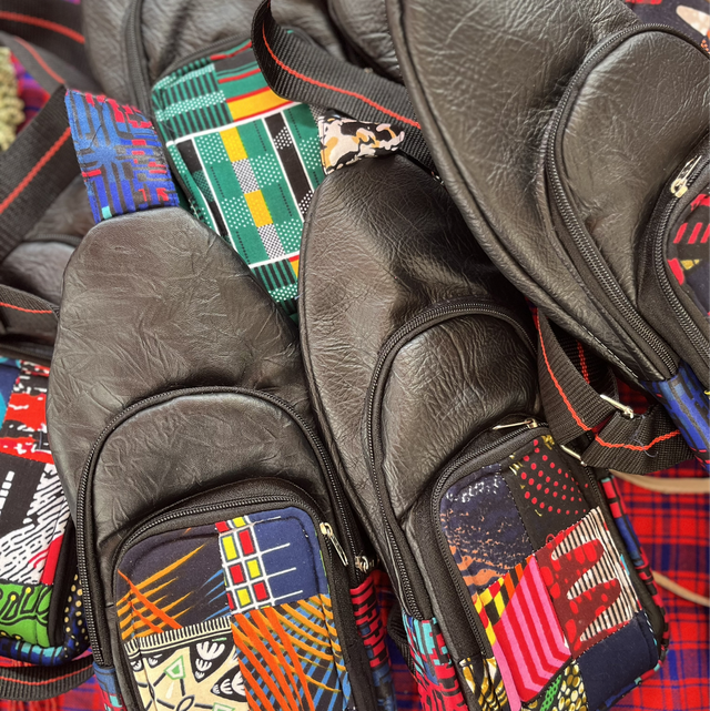 Lederen schouder tas