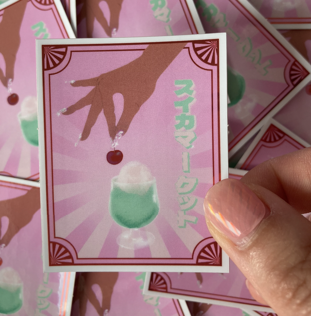 Sticker suika melon soda