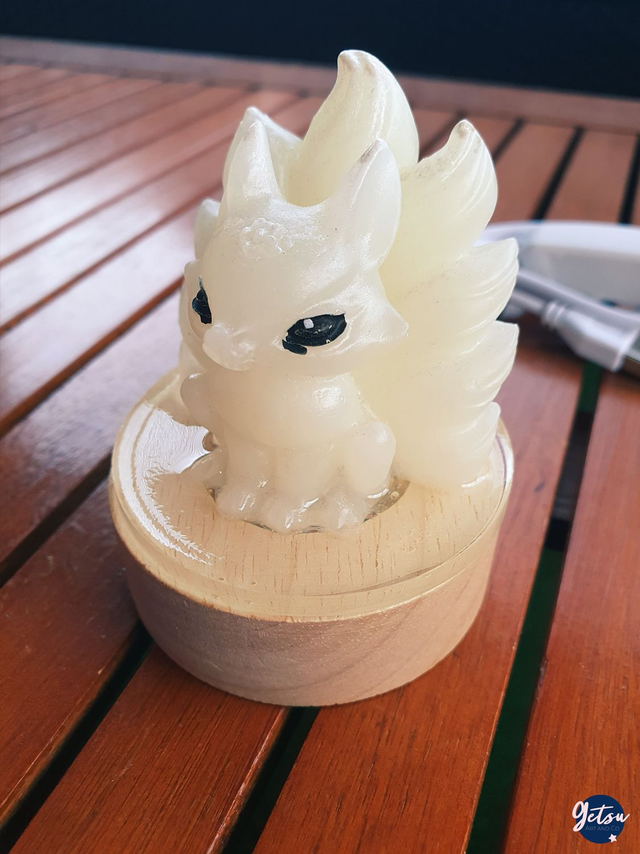 Veilleuse kitsune blanc