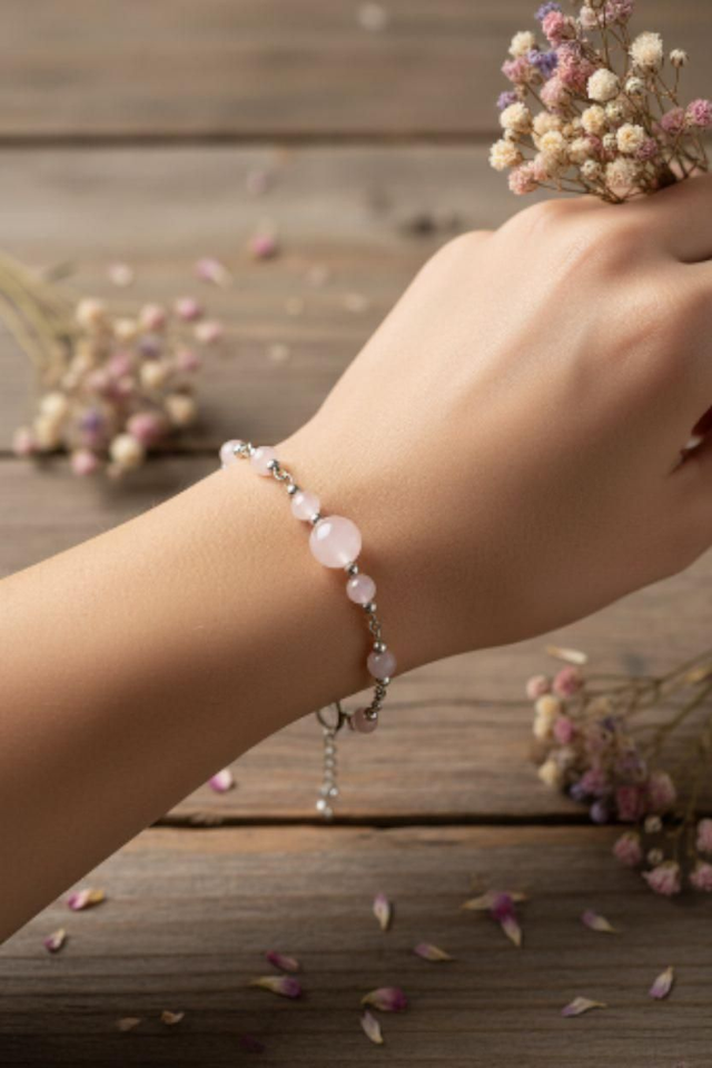 Bracelet Quartz Rose - Amour inconditionnel