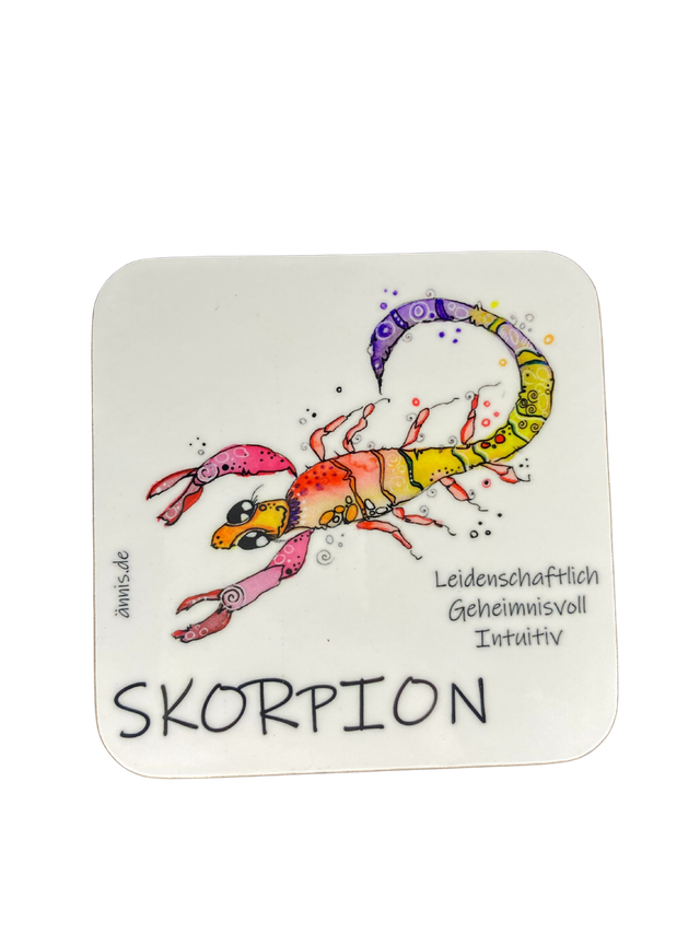 Untersetzer "Sternzeichen - Skorpion"