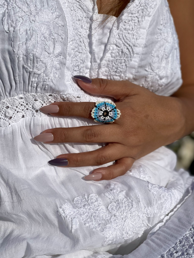 Bague Kiki Vanille Ciel