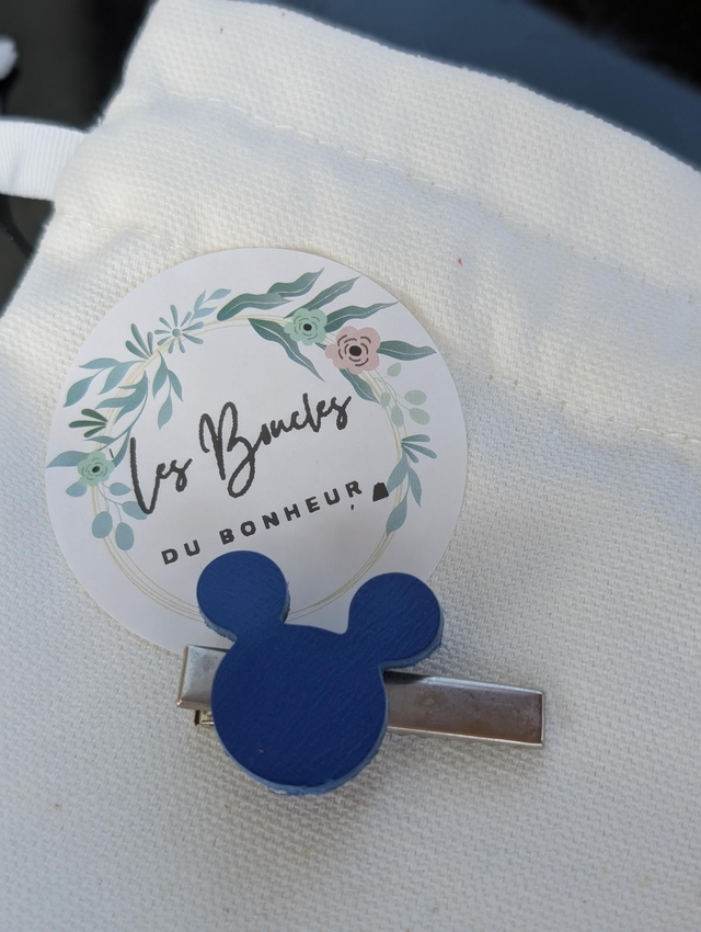 Barrette mickey bleue 