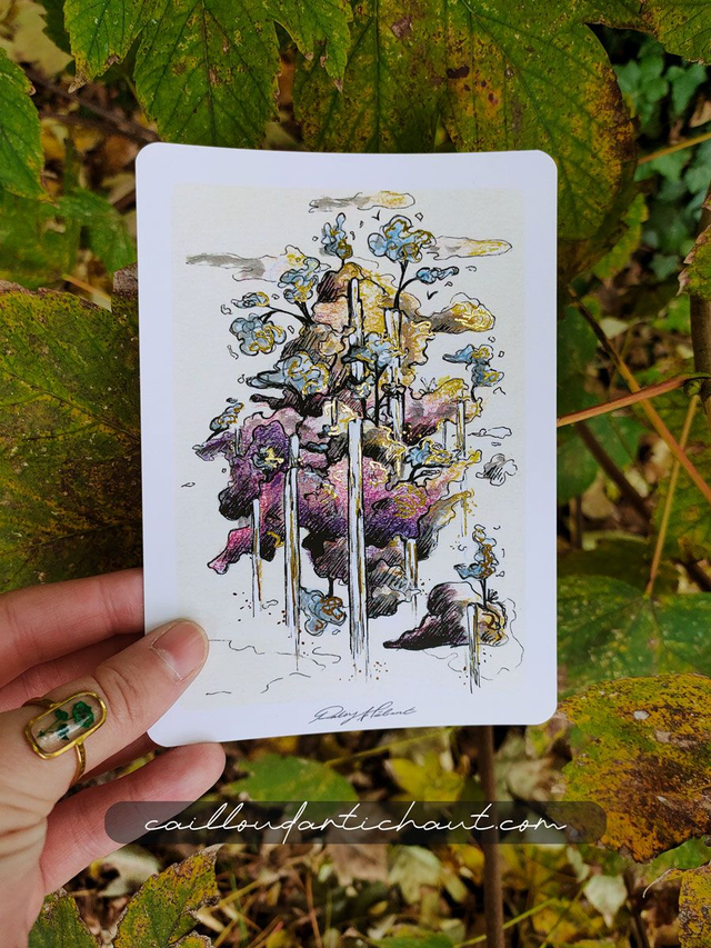 Rêve îlot céleste - PRINT DORÉ A6