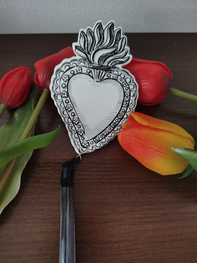 🖤 Ex-voto Illustré – Cœur à suspendre