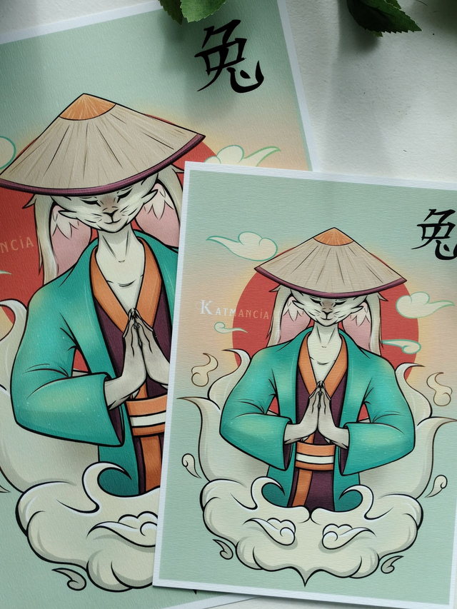 Affiche-Zodiaque chinois-Lièvre/Lapin