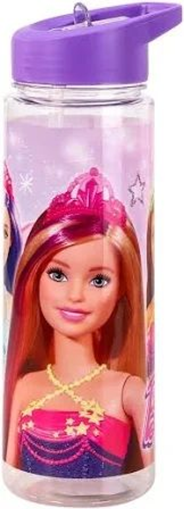 Barbie Plastic Water Bottle With Straw 