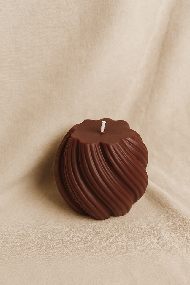 Bougie ronde ondulations