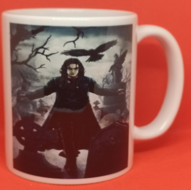 Custom Designed and Printed The Crow Mug. 