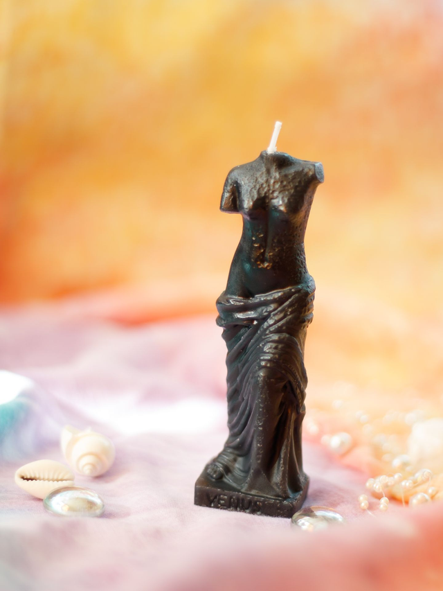 Bougie Vénus ❧ Pierre volcanique 