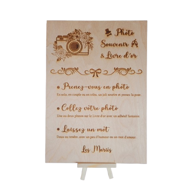 Gravure personnalisée sur bois A4