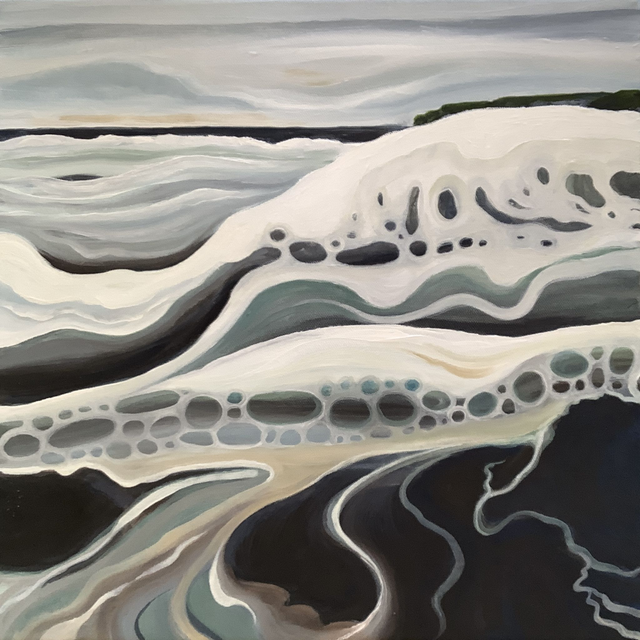 LB19 Tonnau II by Lucy Burden, 40 x 40cm Oil on Canvas