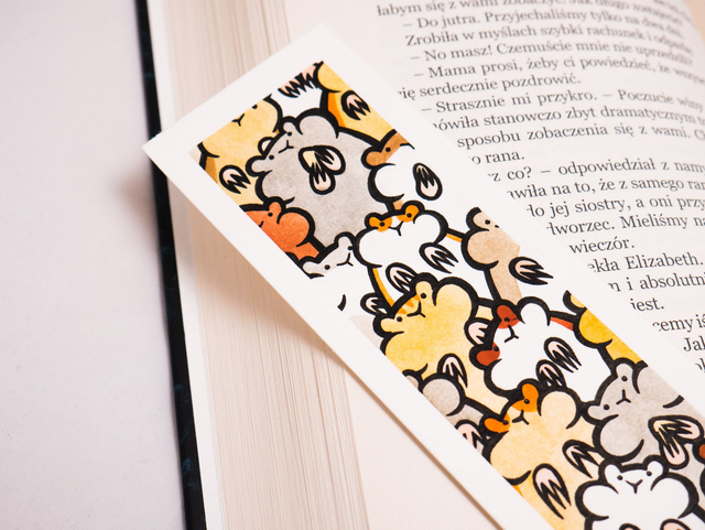 CHOMIKI zakładka do książki, ręcznie malowana akwarela